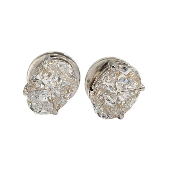 Hoop earrings with tortoiseshell designs for a chic and classic style-VDER76 - Diamond Earrings