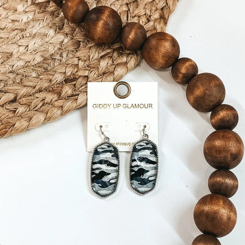 Hoop earrings with gold accents for a warm, elegant statement piece-Wild Child Earrings in Camo