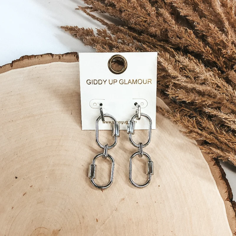 Best hoop earrings with sterling silver for an affordable and chic design-On The Clock Earrings in Silver