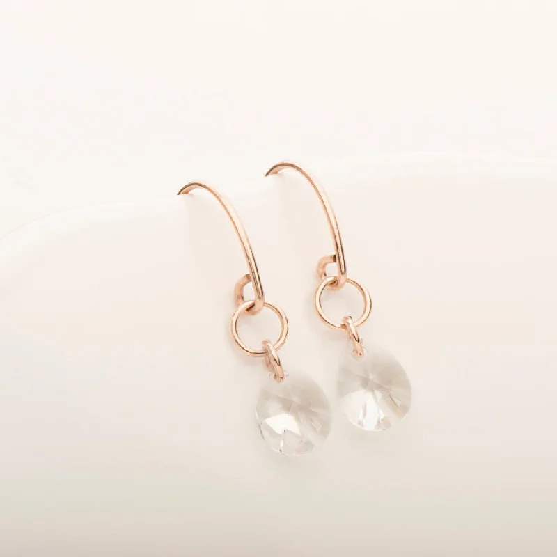 Best hoop earrings with detachable studs for a versatile and adjustable accessory-Freefall Crystal Earring