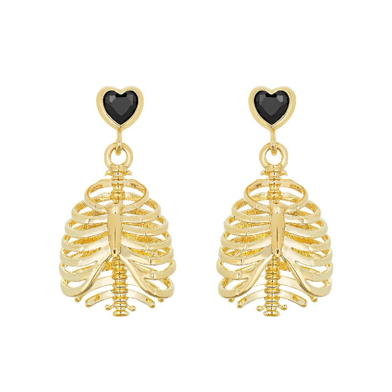 Best hoop earrings with Swarovski crystals for added sparkle and luxury-Heart in a Cage Earrings