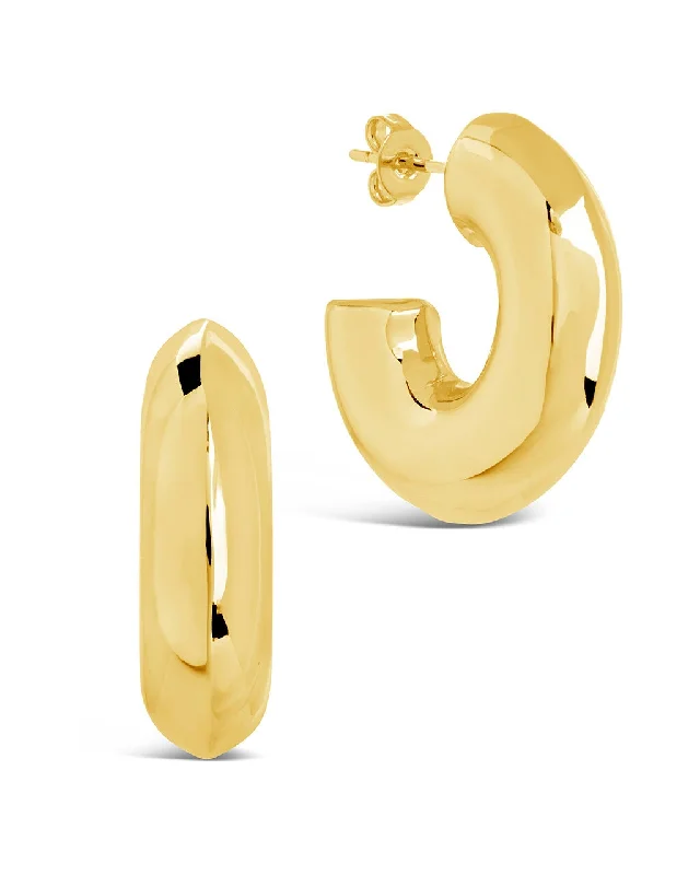 Best hoop earrings with lever-back closures for secure and easy wear-Jovie Tube Hoop Earrings