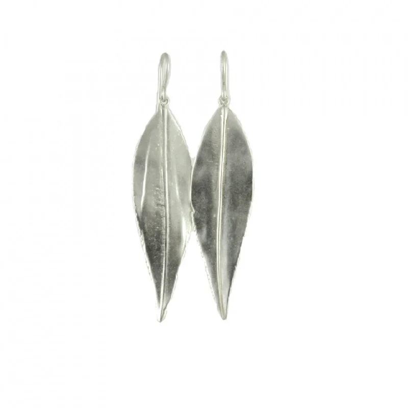 Hoop earrings with a chunky design for a bold and trendy statement-Large Willow Leaf Earrings