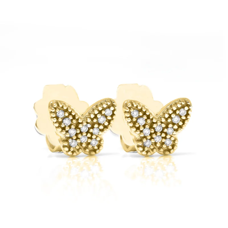 Hoop earrings with open designs for a modern, lighthearted vibe-Limited Edition Butterfly Earrings - 9ct Yellow Gold