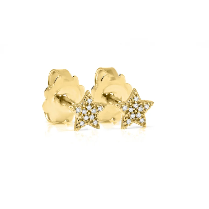 Best hoop earrings with minimalist designs for a clean and modern aesthetic-Limited Edition Small Star Earrings - 9ct Yellow Gold