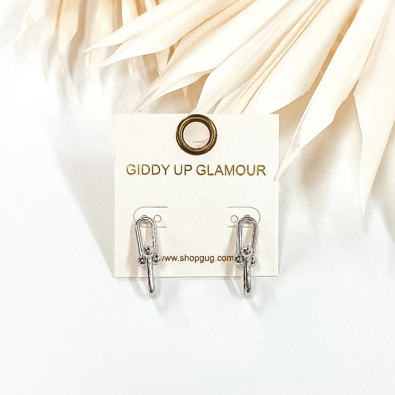 Hoop earrings with textured gold for a refined and sophisticated aesthetic-Loved Up Dangle Earrings in Silver