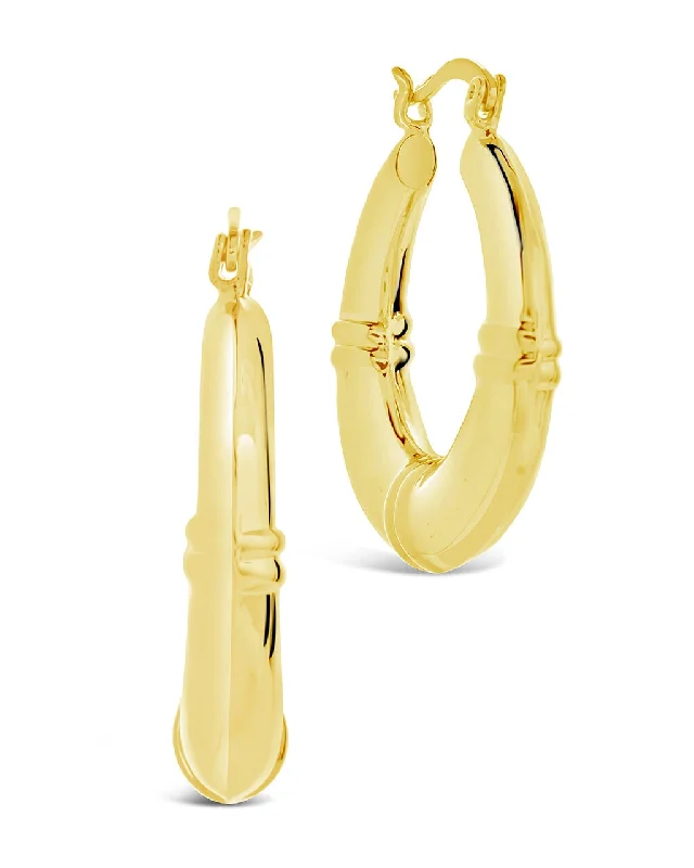 Best hoop earrings with gold-plated finishes for an affordable luxury vibe-Nina Notch Tube Hoop Earrings