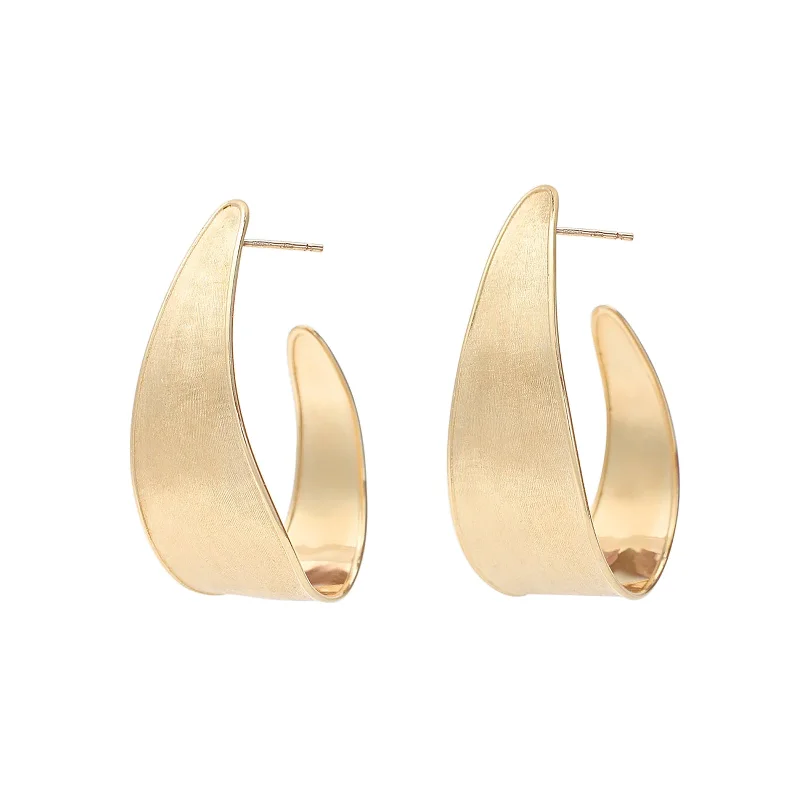 Best hoop earrings with rose gold for a romantic and warm aesthetic-Lunaria Graduate Medium Hoop Earrings