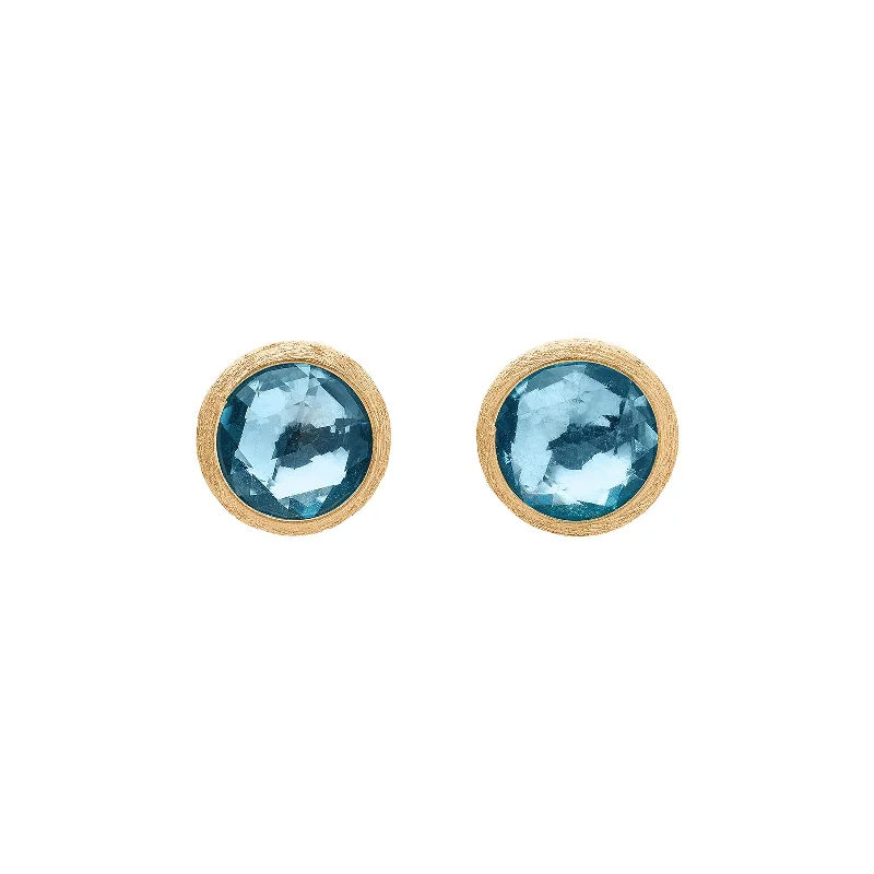 Small hoop earrings for a delicate and understated everyday wear-Jaipur Blue Topaz Earrings