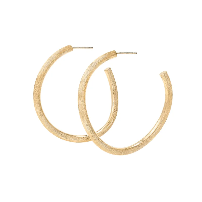 Hoop earrings with a matte finish for a sleek and sophisticated appearance-Jaipur Hoop Earrings, Large