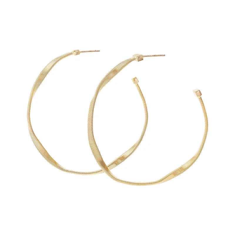 Best hoop earrings with gemstone accents for a colorful and elegant appearance-Marrakech Twisted Medium Hoop Earrings