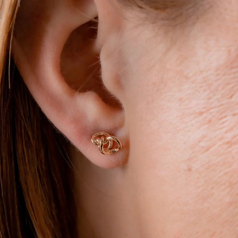 Hoop earrings with cut-out designs for a creative and lightweight effect-Sculpture Studs