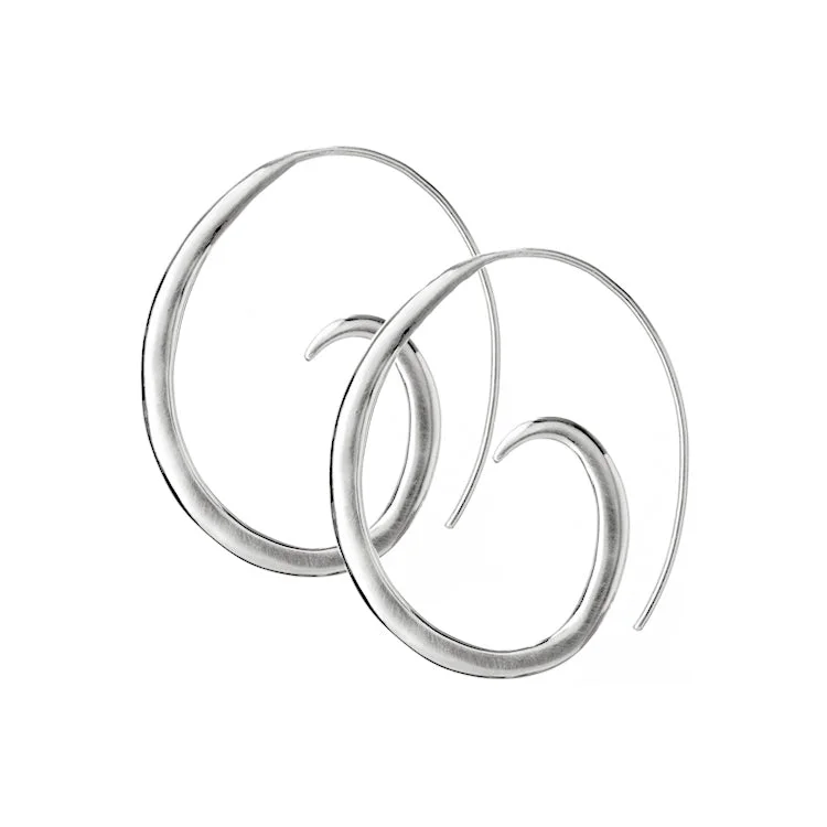 Best hoop earrings with Swarovski crystals for added sparkle and luxury-Spiral Hoops