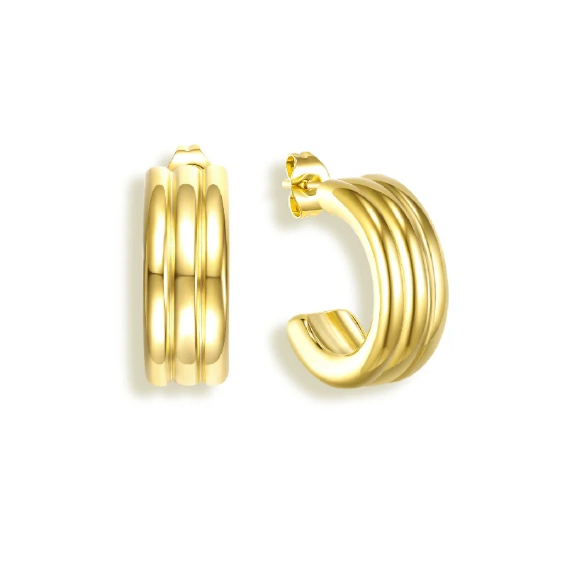 Hoop earrings with polished metal for a shiny and high-quality finish-Stassie Earrings