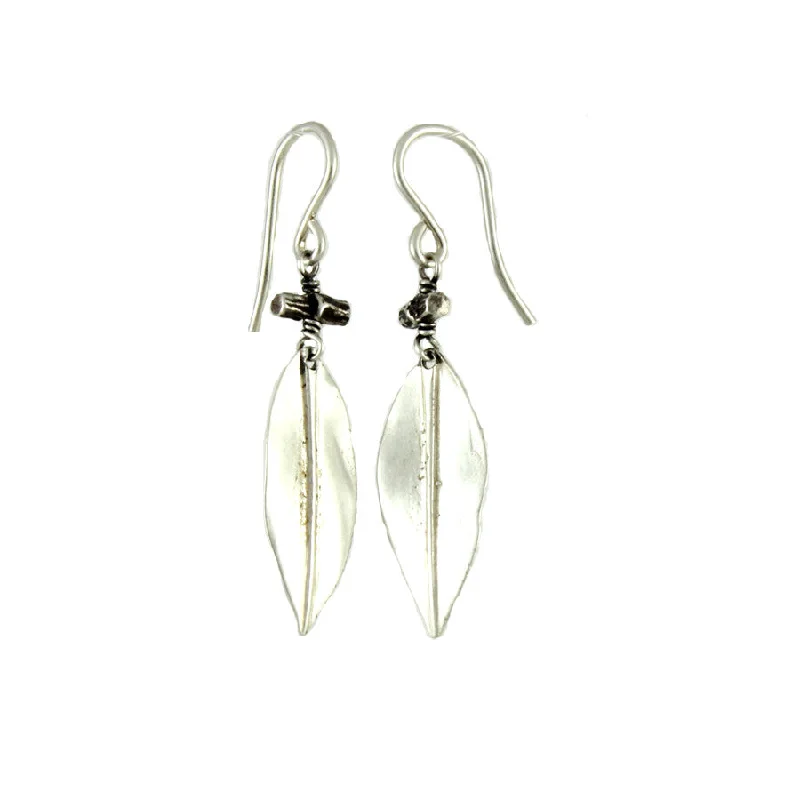 Hoop earrings with circle designs for a classic and timeless shape-Willow Leaf and Twig Earrings