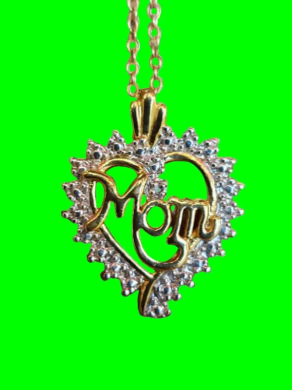 Best necklaces and pendants with cross pendants for a spiritual, meaningful symbol-.925 MOM pendant and necklace