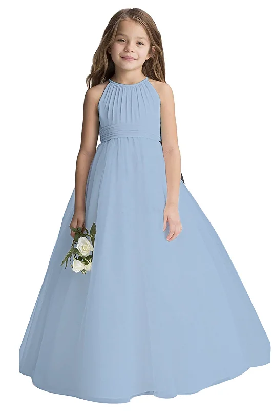 Best necklaces and pendants with layered designs for a chic, stacked look-A-Line Floor Length Tulle Flower Girl Dress CF0334