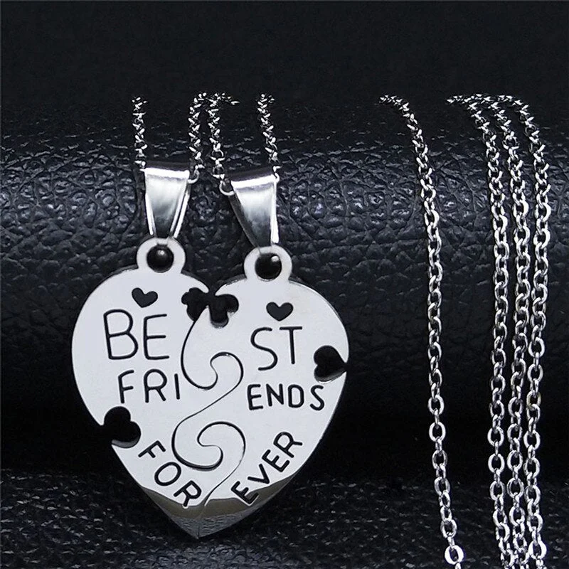 Beautiful necklaces and pendants with tree branch motifs for a nature-inspired design-Best Friend Stainless Steel Necklace | Stainless Steel Necklaces