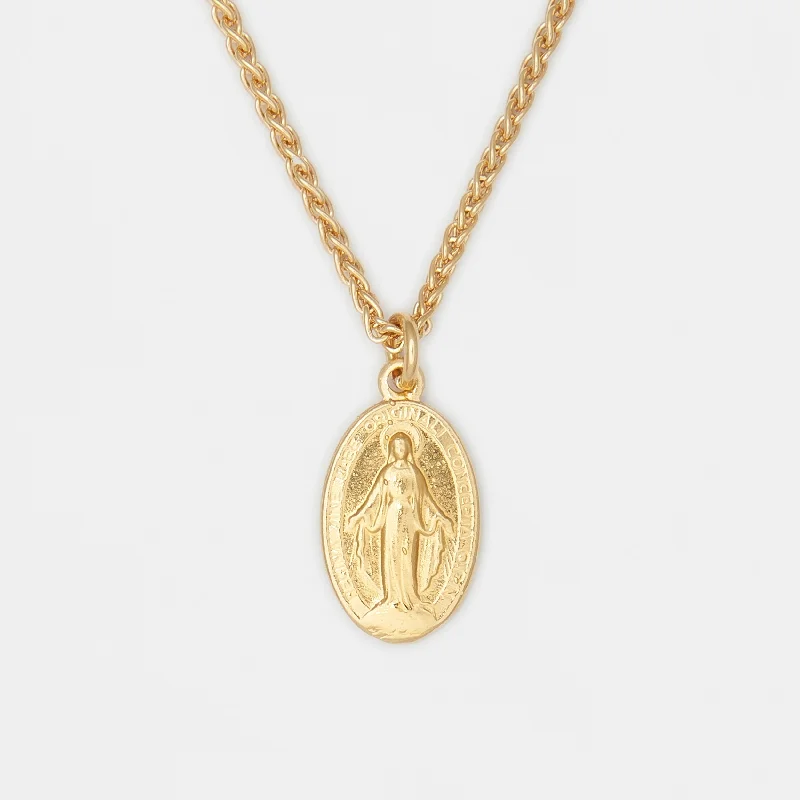 Best necklaces and pendants with cross pendants for a spiritual, meaningful symbol-Madonna Necklace in Gold for Him