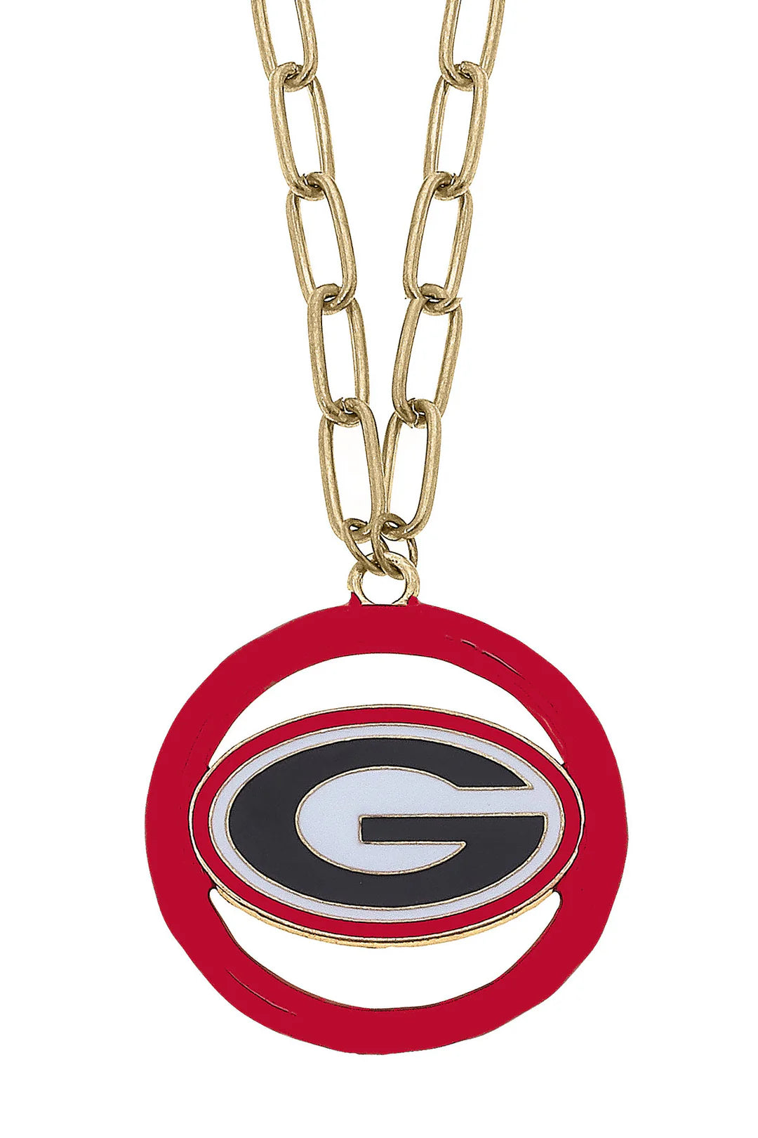 Best necklaces and pendants with rose gold for a warm and romantic appeal-Georgia Bulldogs Logo Enamel Medallion 32" Necklace