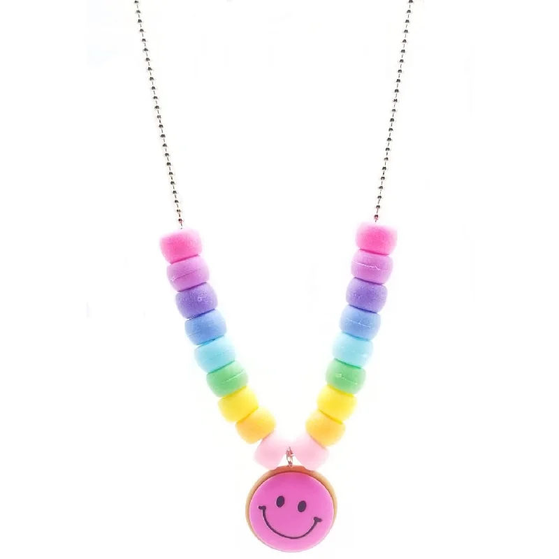 Unique necklaces and pendants with gemstones for a colorful and vibrant statement-Pastel Smile Necklace