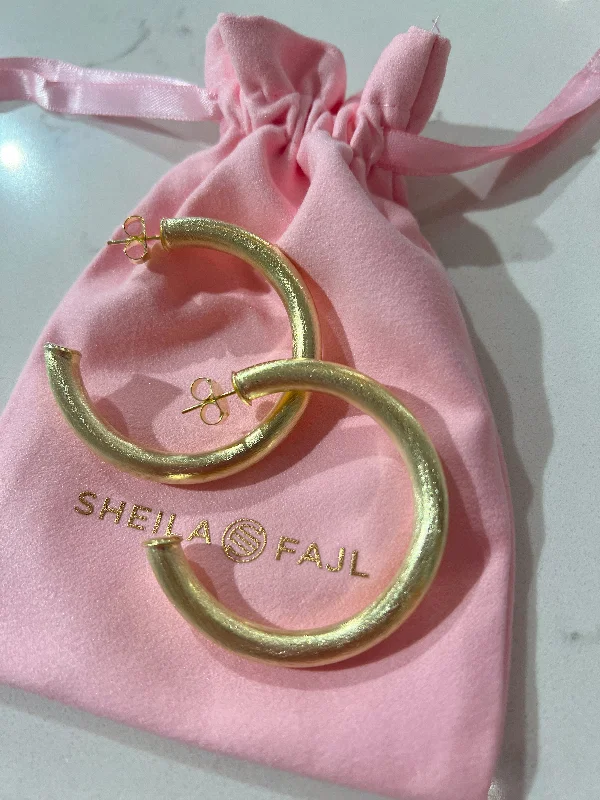 Best necklaces and pendants with cubic zirconia for a budget-friendly dazzling effect-Small Arlene Hoops by Sheila Fajl