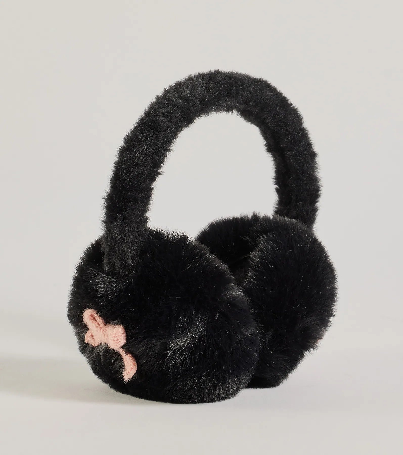 Beautiful necklaces and pendants with butterfly motifs for a whimsical style-So Cozy Bow Detail Faux Fur Earmuffs