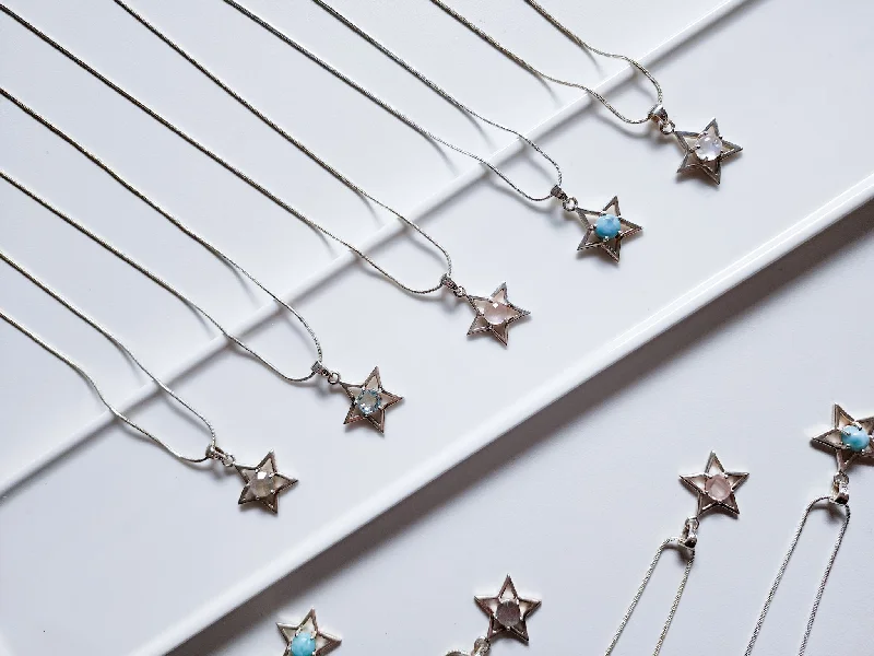 Stunning necklaces and pendants with birthstone pendants for a personal touch-Star Sterling Silver Necklace