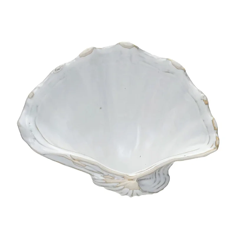 Best necklaces and pendants with heart-shaped designs for a romantic look-Stoneware Shell Shaped Dish