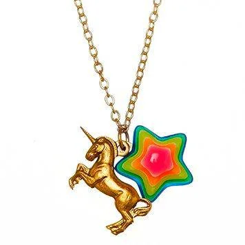 Necklaces and pendants with crescent moon designs for a celestial and mystical feel-Unicorn and Star Necklace